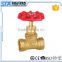 ART.4012 Sand blasting natural brass color CE approved round cast iron handle in Yuhuan best price high quality brass gate valve