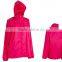 190T PU COATED FOLDABLE RAINCOAR WATERPROOF WINDBREAKER WITH TAPE SEAM