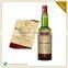 gold foil stamping waterproof adhesive back bulk private label whisky