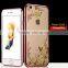 Hot Selling Luxury Garden Style Crystal Clear Soft TPU Diamante Eletroplated Case for Iphone 6