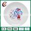  china supplier cheap bulk porcelain dinner plate, customized hotel used round ceramic shallow dinner dish with artwork