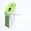 Universal power bank 5200mAh white slim portable mobile power bank with flash light