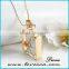 2016 Newest Style Gold Plating Dried Flower Glass Terrarium Necklace