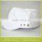 Custom Short Brim Flat Top White Hat