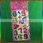custom number 3D blister cartoon stickers