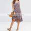 China manufacturer casual summer paisley print slip midi dress for girls