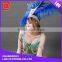 Unique Design Sexy Blue Beaded Rhinestone Feather Showgirl Clothing Wholesale Carnival Costume