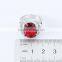 Women's gender bling bling oval cut red cubic zircon ring 18k gold plated jewelry bridal ring