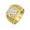 Stainless Steel Boss Ring , Full crystal rhinestone ring