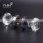 2 1/6 inch clear zinc base polished chrome glass door knob for furniture