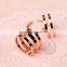 Rose gold plated stainless steel hollow ring fashion women adjustable ring wedding jewelry 6210028