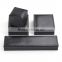 High end black leather jewelry boxes for neacklace earrings rings
