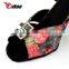 charming flower printed pattern upper shoes for women sexy women dance dress shoes ballroom most flossy high heel dance shoes