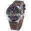Curren Analog Quartz Military Watch Stainless Steel Case Leather Strap Men Wristwatch
