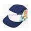 Wholesale Custom Logo Fashion Floral 5 Panel Flat Brim Hats/ Cap Wholesale 5 Panel Strapback Hat Cap Buckle Camper 5 Panel Cap