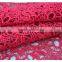 2017 latest popular RED african embroidery lace chemical cheap fabrics wholesale in China