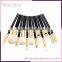 Pro 12 pcs Sytheric Hair facial makeup brush with cylinder package