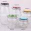airtight glass storage jar with color metal lid