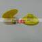 round yellow ear tag for pig 30*30 mm