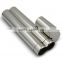 Stainless steel cigar tubes hip flask 2 oz