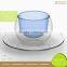 Eco Friendly Personalized Borosilicate Personalized Tea Cup Saucer Set