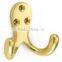 Solid Brass Shiny Polish Double Hanger Hook