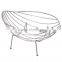 Metal Wire Fiower-shape Fruit Basket