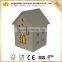 house shaped custom unfinished LED wooden lantern