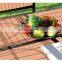 Derong DR-1120A home gazebo parts with iron frame and plastic wood cahir and table garden patio furniture