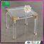 2017 Design Acrylic Square Table Lucite Coffee Table Decoration Metal Furniture