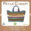 Multi color stripe print tote bag - 340 gsm laminated jute - 14 x 15 weave high quality jute fabric