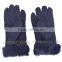 CX-A-59D Fashion Winter Warm Genuine Double Face Sheep Ladies Leather Gloves