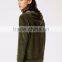MGOO Plain Basic Velour Classic Fit Hoodie Front Pocket Olive Green Velvet Pullover Men