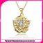 Fashion is hollow-out decorative pattern diamond pendant necklace