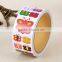 Coated art paper sticker children multicolor sticker carton color printing sticker roll packing