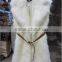 White color imitation rex rabbit faux fur vest for ladies