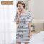 Latest producing Qianxiu delicate striped sleepwear night dress