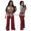 B33781A Sexy african printed hot women club wear 2 piece pants set