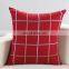Simple Plain Grid Pillow Home Decorate Cushion