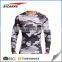 Custom camo designed long sleeve t shirt for men's gym wear bodybuilding crossfit t shirt