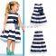 Wholesale Girls One Piece Dress Striped kid Dress 1-5Y