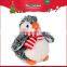 grey christmas penguin with red and white dress cartoon characters