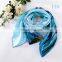 Digital Print Bandana Square Silk Scarf, Factory Direct 87*87CM Woman Favorite Foulard Kerchief Necklace Satin Scarf