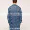 custom inside fur lining denim life jacket long winter jacket jeans wholesale