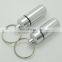 Waterproof Aluminum Keychain Pill Cylinder Box Travel Container Case