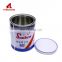 High quality 1l round tin spackling compound can 185ml for paint empty