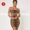 Women Dresses Robe Vestidos Dress Leopard Tiger Strap Bodycon Party Dress Gown Strapless dresses