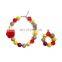 Baby Girl necklace + headband 2pcs Set Halloween Thanksgiving Candy Color Kids bubble beads Set Gift