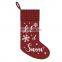 2021 New year gifts bag plush Christmas Stockings Large Size Cable Knit Christmas stockings for holiday