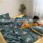 China factory direct supply wholesale 100 cotton reactive printing floral pattern full size bed linen comforter bedding set